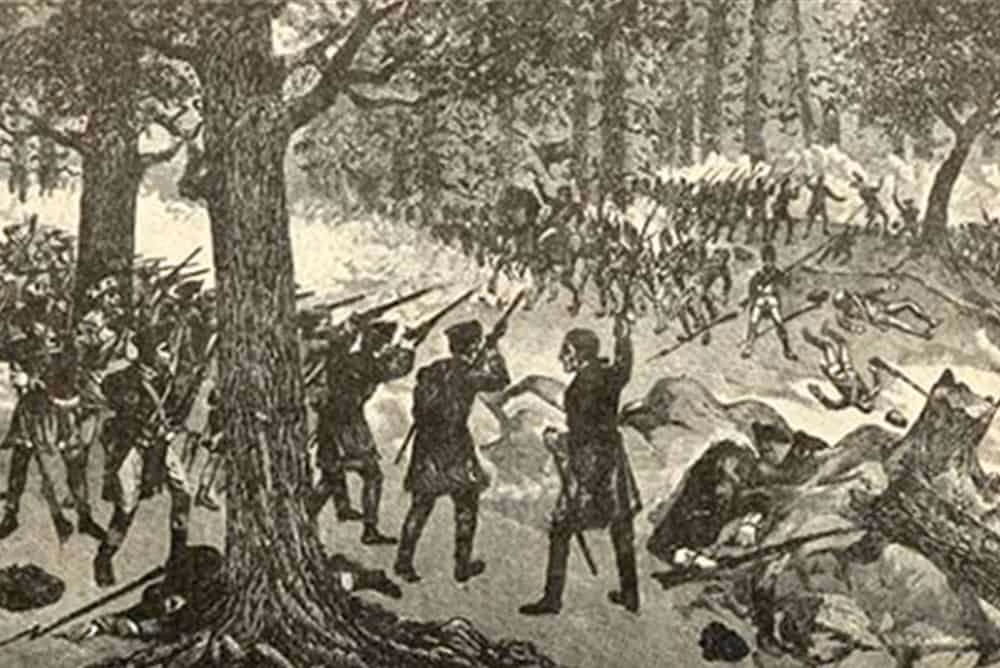 In the rolling hills of the Carolina backcountry, amidst the dense forests and rugged terrain, a pivotal moment in American history unfolded—the Battle of Kings Mountain.