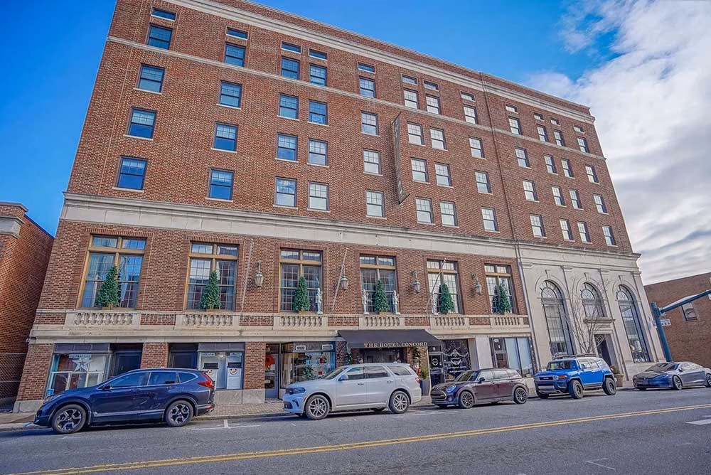 Completed in 1926, the Hotel Concord is one of downtown Concord’s most iconic landmarks and the largest historic property in Cabarrus County.